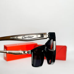 Cartier Luxury Black Frame Sunglasses