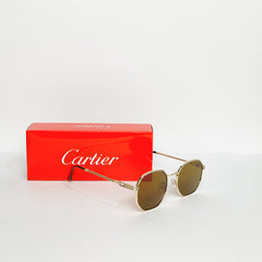 Cartier Gold Round Sun Glasses