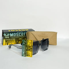 MOSCOT Heritage Crystal Square Sunglasses – Black Edition