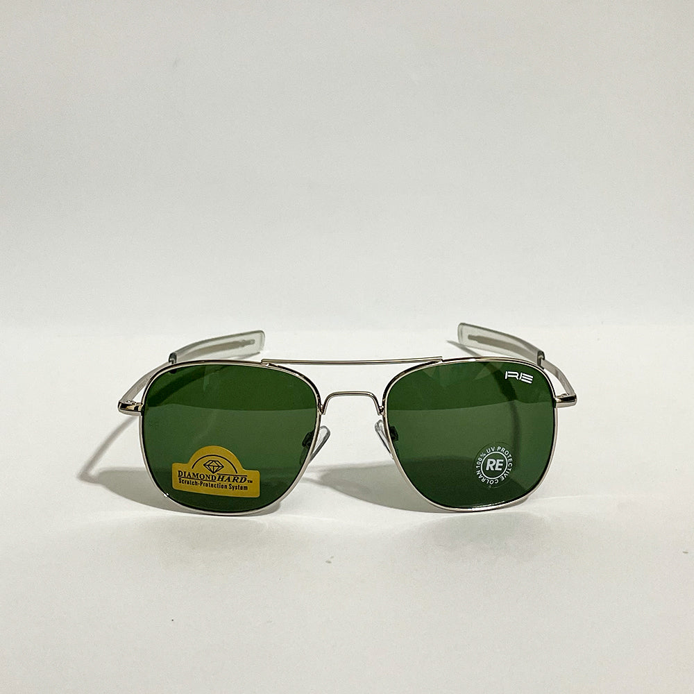 RE Silver Frame Aviator Sunglasses – Premium Classic Look